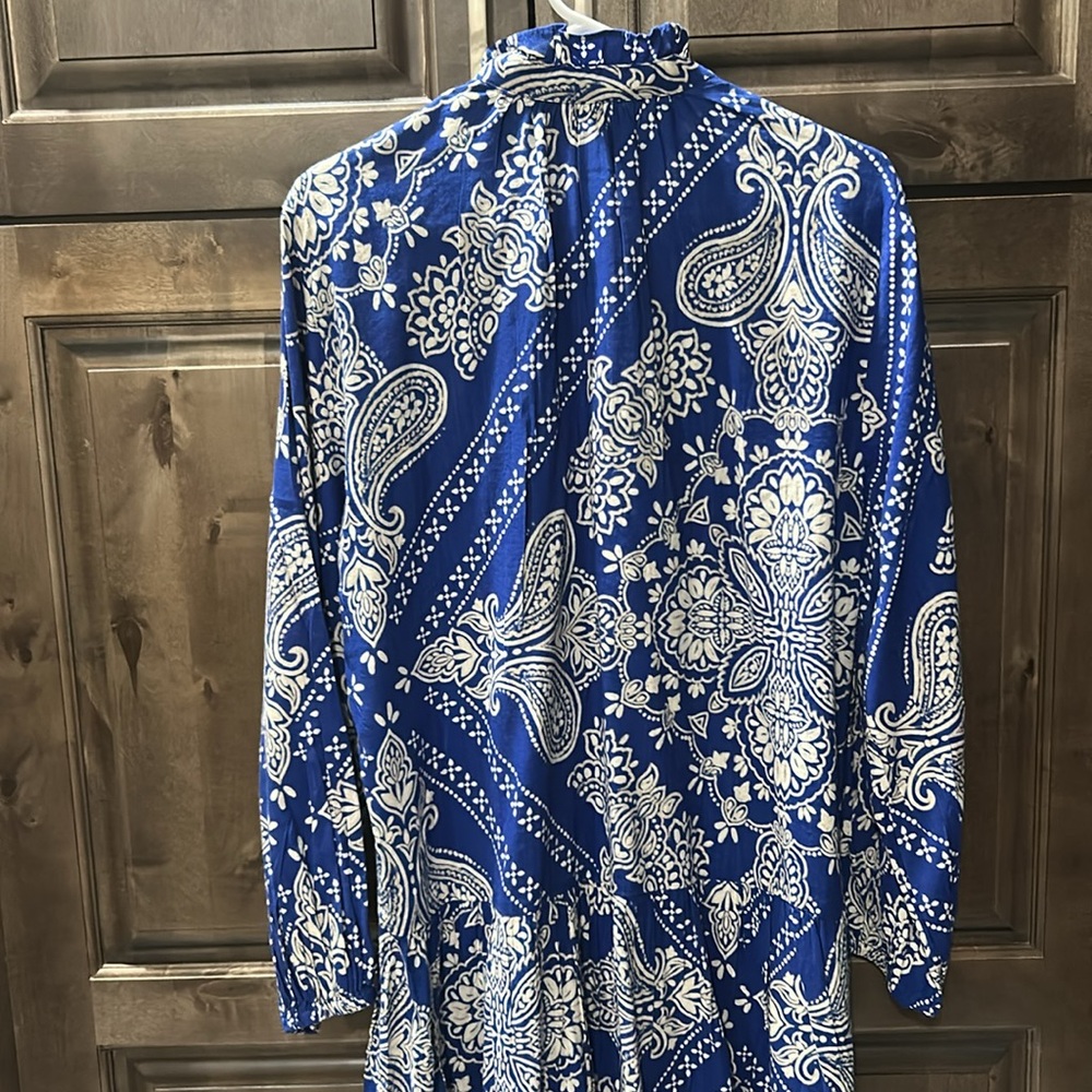 NWT H&M Ikat Paisley Dress Size M - Picture 5 of 12